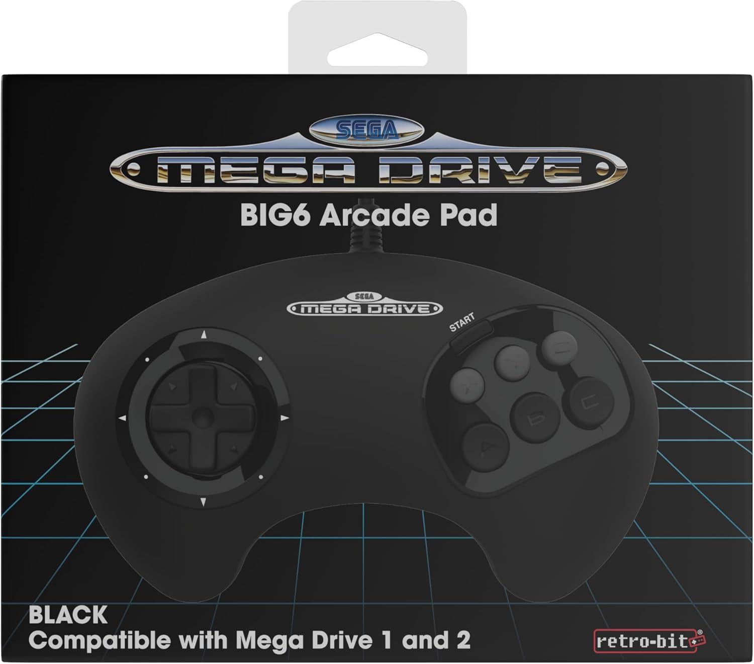 Retro Games Retro-Bit BIG6 USB Arcade Controller - Sega